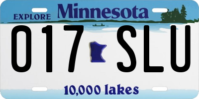 MN license plate 017SLU