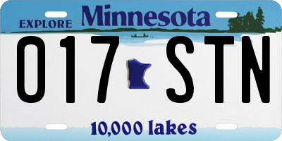 MN license plate 017STN