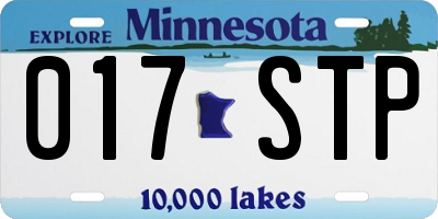 MN license plate 017STP