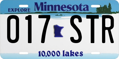 MN license plate 017STR