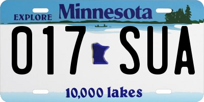 MN license plate 017SUA