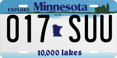 MN license plate 017SUU