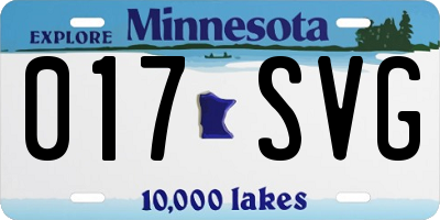 MN license plate 017SVG