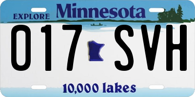 MN license plate 017SVH