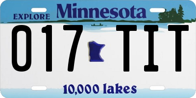 MN license plate 017TIT
