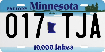MN license plate 017TJA
