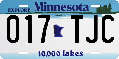 MN license plate 017TJC