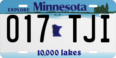 MN license plate 017TJI