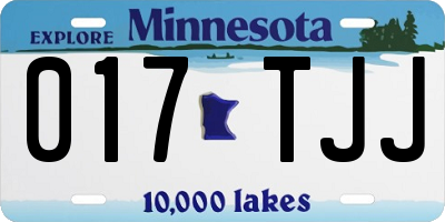 MN license plate 017TJJ