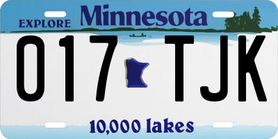MN license plate 017TJK