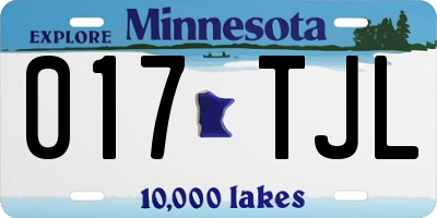 MN license plate 017TJL