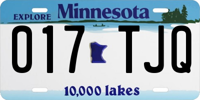 MN license plate 017TJQ