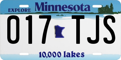 MN license plate 017TJS