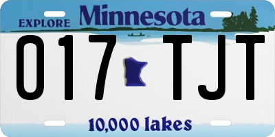 MN license plate 017TJT