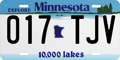 MN license plate 017TJV