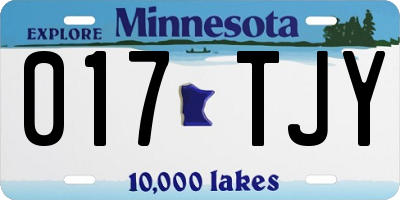 MN license plate 017TJY