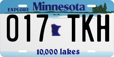 MN license plate 017TKH