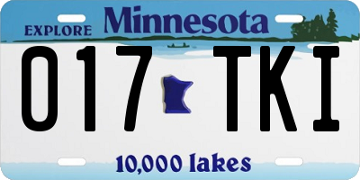 MN license plate 017TKI