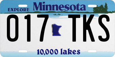 MN license plate 017TKS