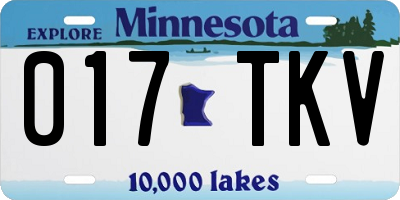 MN license plate 017TKV