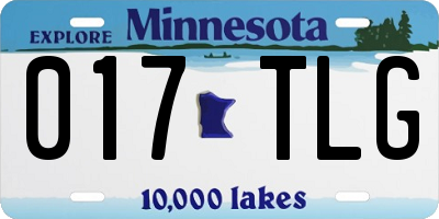 MN license plate 017TLG