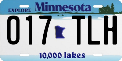 MN license plate 017TLH