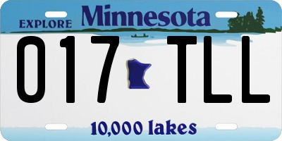 MN license plate 017TLL