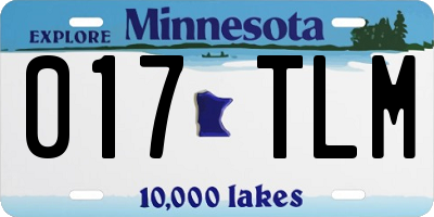 MN license plate 017TLM