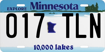 MN license plate 017TLN