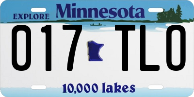 MN license plate 017TLO
