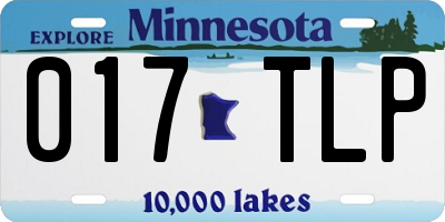 MN license plate 017TLP