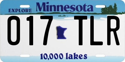 MN license plate 017TLR