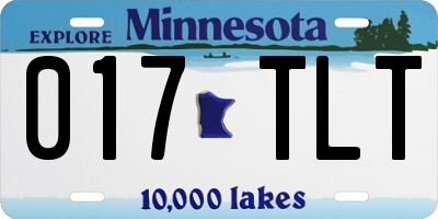 MN license plate 017TLT