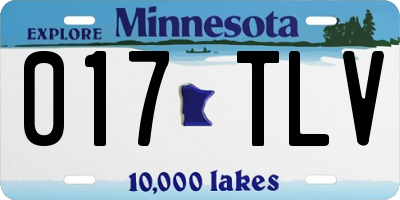 MN license plate 017TLV