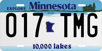MN license plate 017TMG