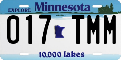 MN license plate 017TMM