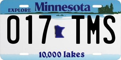 MN license plate 017TMS