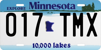 MN license plate 017TMX