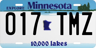 MN license plate 017TMZ