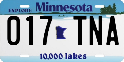 MN license plate 017TNA