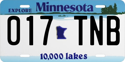 MN license plate 017TNB