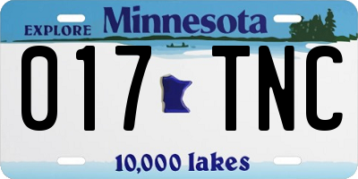 MN license plate 017TNC