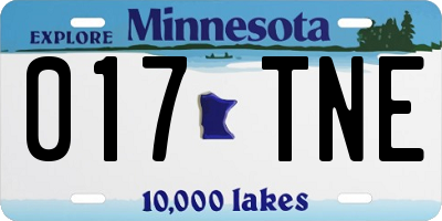 MN license plate 017TNE