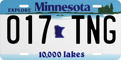 MN license plate 017TNG
