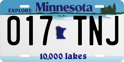 MN license plate 017TNJ