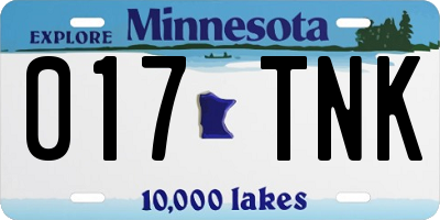 MN license plate 017TNK