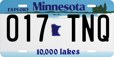 MN license plate 017TNQ