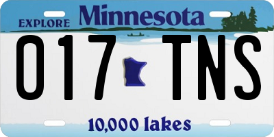 MN license plate 017TNS