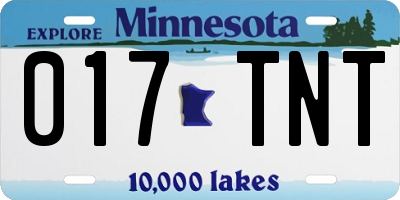 MN license plate 017TNT