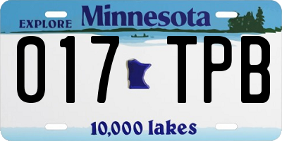 MN license plate 017TPB